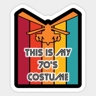 Drone Pilot Halloween Costume Party Retro Vintage 70s Sticker